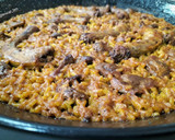 Foto del paso 5 de la receta: Arroz agazpachado con mollejas y cuellos de pollo
