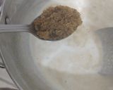 A picture of step 2 of Besan ka sheera.