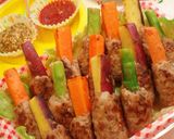 A picture of step 6 of Hamburger Steak Sticks Shaped Like Horsetails.
