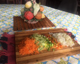 Foto del paso 1 de la receta: Rollitos de hojaldre, rellenos de carne 🍖 y vegetales 🥬