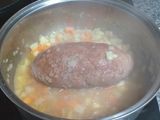 Redondo de carne picada con verduras