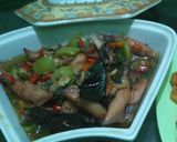 Foto langkah ke 4 dari resep Tumis cumi asin saus tiram.