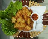 A picture of step 3 of Super Crispy Potato pakora 😋.
