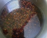 A picture of step 1 of Manipuri Chak hao tal / black rice poori.