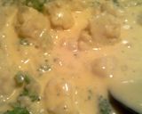 A picture of step 3 of sunshine 's cheesy cauliflower soup bowl.