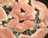 A picture of step 2 of Shiso Wrapped Pan Fried Chicken Breast With Miso and Ginger.