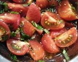 A picture of step 3 of Easy Italian: Bonito and Tomato Carpaccio.