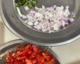 A picture of step 2 of Papad bhel.