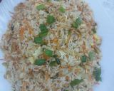 A picture of step 2 of Egg fried rice.