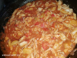 Filete de bacalao guisado con papa estilo dominicano