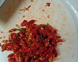 A picture of step 2 of Kumquat and Birdseye chili infused sauce.