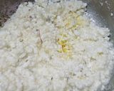 A picture of step 2 of Chhena poda.