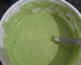 A picture of step 4 of Spinach jalebi with nutty cheese rabdi.