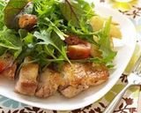 A picture of step 4 of Sautéed Garlic Chicken Salad.