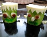 A picture of step 8 of Ladybirds Frankenstein Cucumbers.