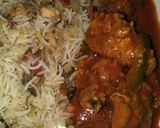 A picture of step 3 of Garlic chicken wings with chineese rice.