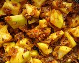 A picture of step 5 of Achari Lauki Chana Dal.