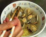 A picture of step 8 of Shio Ramen with Clams.