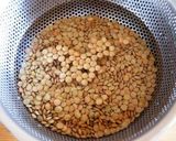 A picture of step 1 of Braised Lentils.