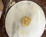 A picture of step 2 of Lachha paratha.