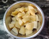 A picture of step 1 of Shimla mirch aloo sabzi.