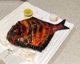 A picture of step 8 of Tandoori Pompfret.