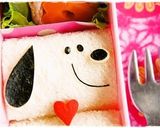 A picture of step 6 of Snoopy Sandwiches for Bento.