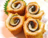 A picture of step 7 of Deep Fried Chikuwa Fish Stick, Nori Seaweed and Cheese.