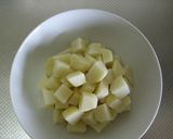A picture of step 1 of Kinako Butter Potatoes.