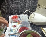 A picture of step 1 of Super Cooling and Refreshing Watermelon Strawberry mocktail.