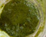 A picture of step 3 of Masala papad cone.