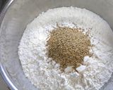 A picture of step 2 of Kahk (Egyptian Dessert).