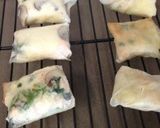 A picture of step 5 of Packed With the Flavors of Iwate! A Not-Deep-Fried Spring Roll Bento.