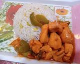 A picture of step 10 of Chicken Manchurian with Egg Fried Rice.