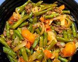 Foto langkah ke 4 dari resep Tumis kacang panjang daging giling.
