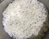 A picture of step 10 of Veg Hyderabadi Biryani with Boondi raita.