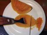 Lenguas de pomelo bañadas en chocolate y mermelada de pomelo