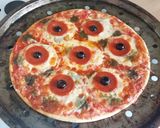 A picture of step 8 of Vickys Halloween Pizza 'P-Eyes' 👀 GF DF EF SF NF.