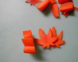 A picture of step 4 of Carved Carrot Maple Leaf (for Garnish).