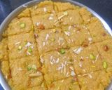 A picture of step 4 of Burfi(coconut, besan).