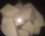 A picture of step 1 of Fried yam with ketchup.