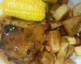 A picture of step 6 of Lemon lime basil chilli roasted chicken with a lemon gravey.