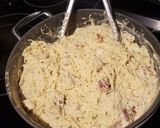 A picture of step 8 of Chicken Bacon Caesar Pasta.