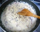 A picture of step 5 of Creamy Pasta with Asparagus and Bacon.