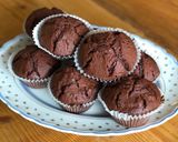 A picture of step 7 of Dark chocolate and beetroot muffins 🍫.