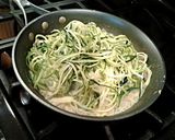 A picture of step 5 of Shrimp Scampi with Zucchini Noodles.