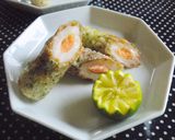 A picture of step 6 of Mentaiko-Filled Chikuwa Isobe-age (Nori Seaweed Flavored Fritters).