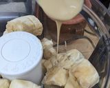 A picture of step 2 of Banana + tahini cheat ice cream.