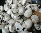 A picture of step 4 of My Garlic Chicken, Chorizo and Mushroom in a Brandy Cream Sauce.