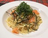 A picture of step 8 of Smoked Salmon Cheese Cream Pasta.